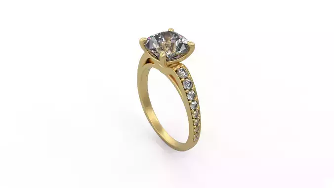 Woman Solitaire Ring 819