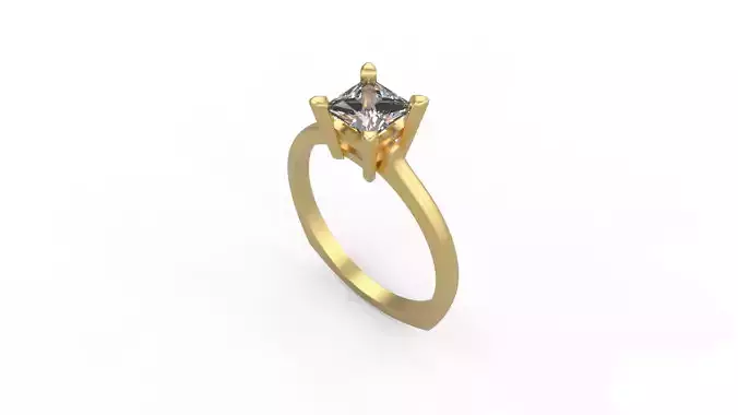 Woman Solitaire Ring 821