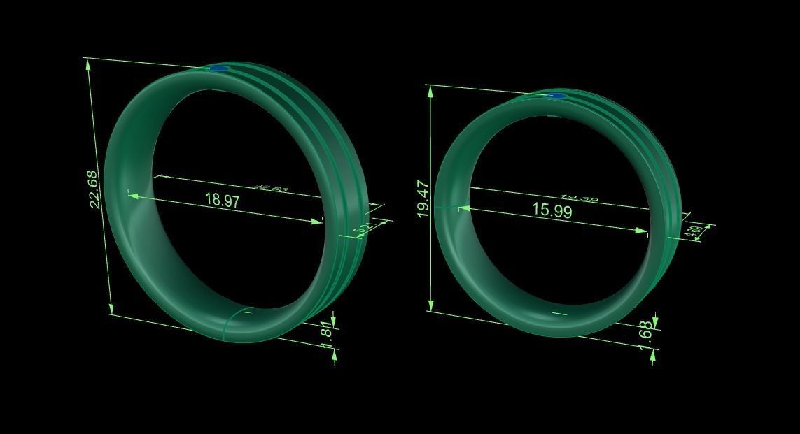 Woman Solitaire Ring 824 3D print model_8