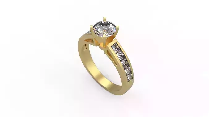 Woman Solitaire Ring 824