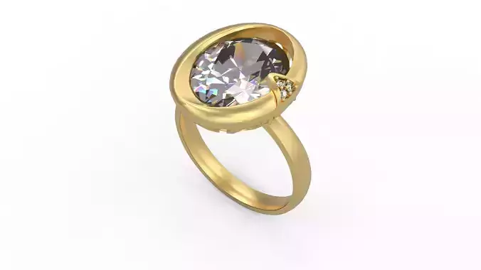Woman Solitaire Ring 825