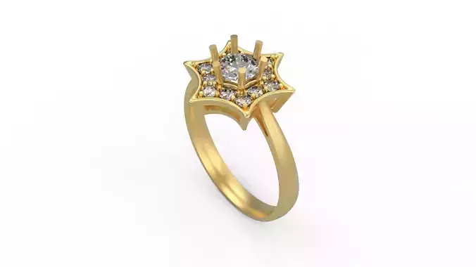 Woman Solitaire Ring 826