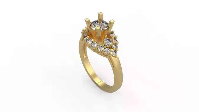 Woman Solitaire Ring 828