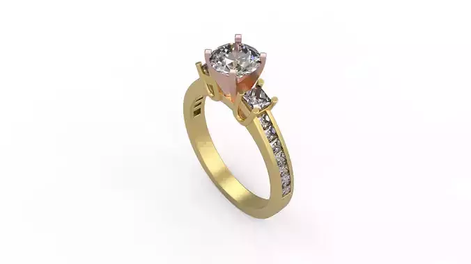 Woman Solitaire Ring 832