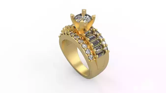 Woman Solitaire Ring 836