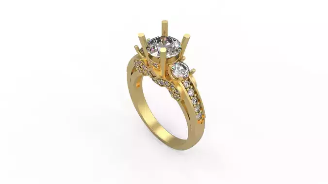 Woman Solitaire Ring 839