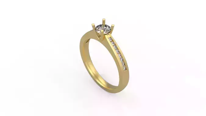 Woman Solitaire Ring 842