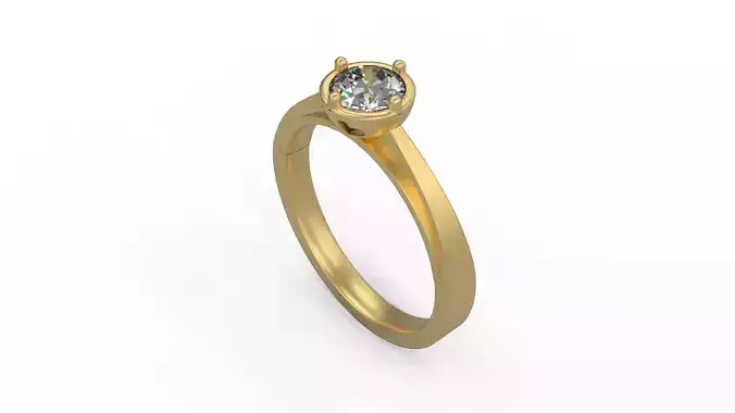 Woman Solitaire Ring 844