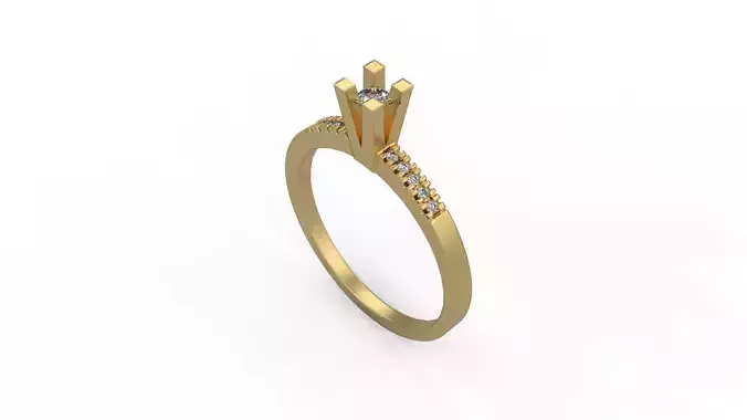 Woman Solitaire Ring 846