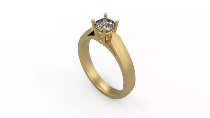 Woman Solitaire Ring 847