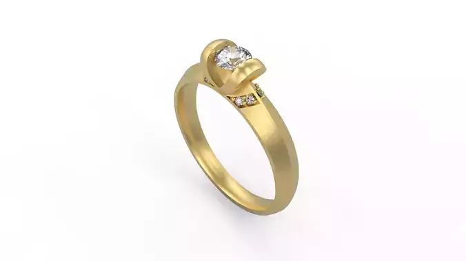 Woman Solitaire Ring 778