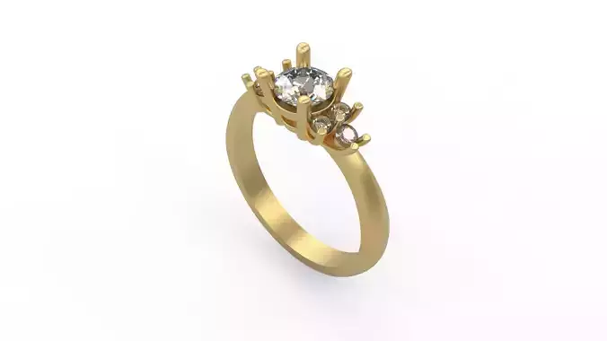 Woman Solitaire Ring 779