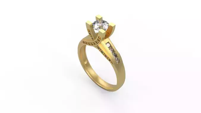 Woman Solitaire Ring 780