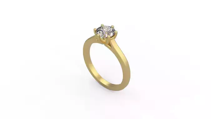 Woman Solitaire Ring 782