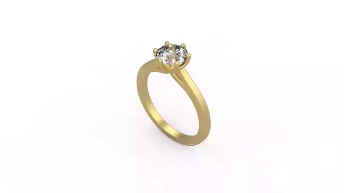 Woman Solitaire Ring 783