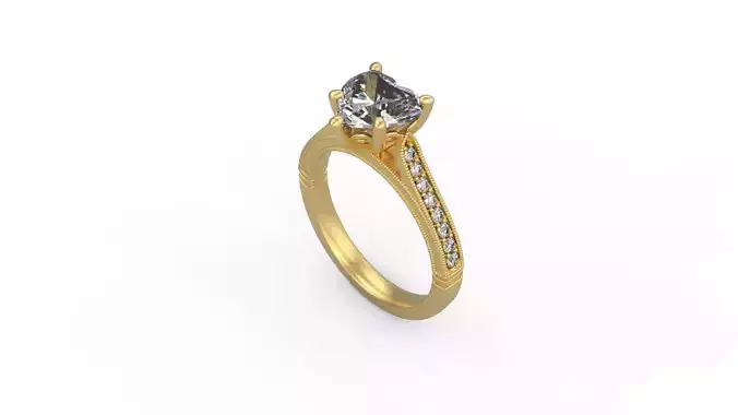 Woman Solitaire Ring 784