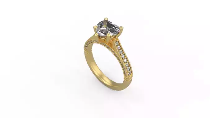 Woman Solitaire Ring 785