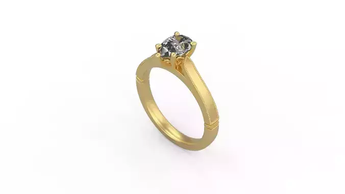 Woman Solitaire Ring 790