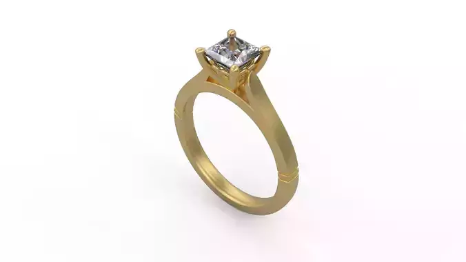 Woman Solitaire Ring 797