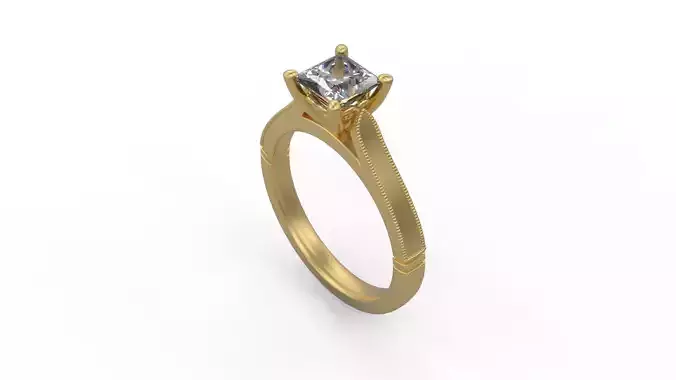 Woman Solitaire Ring 798