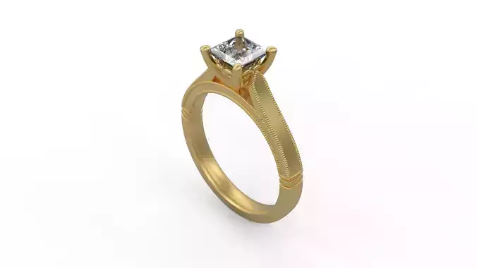 Woman Solitaire Ring 799