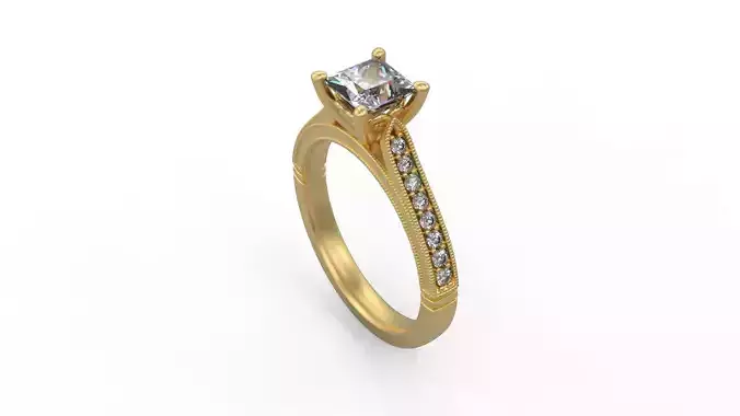 Woman Solitaire Ring 800