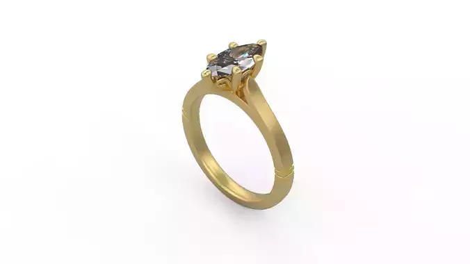 Woman Solitaire Ring 801