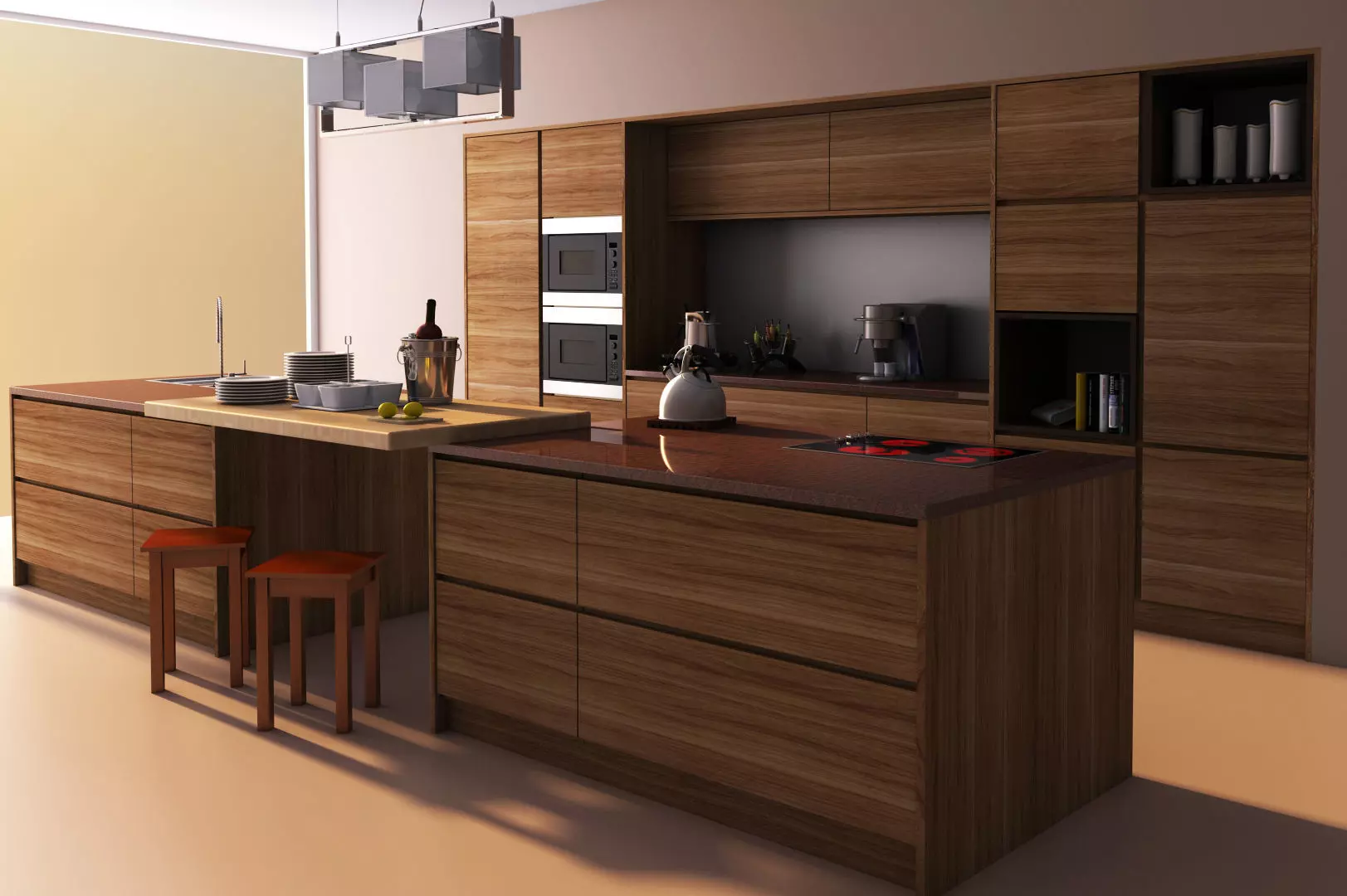 Modern Kitchen 3D model_0