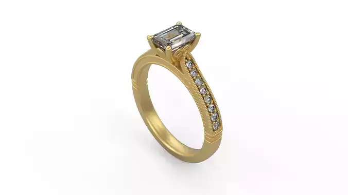 Woman Solitaire Ring 804