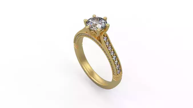 Woman Solitaire Ring 809