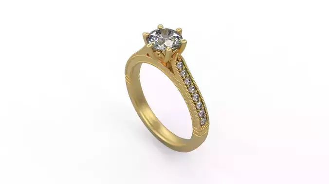 Woman Solitaire Ring 810