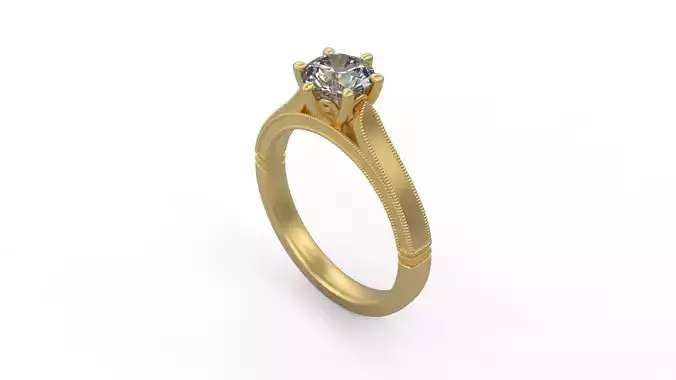 Woman Solitaire Ring 811