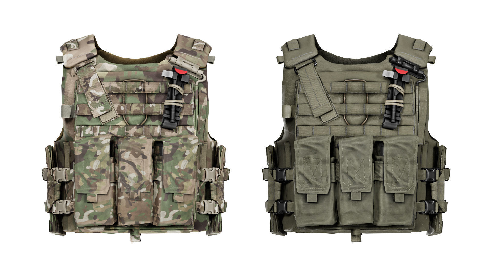 STV VIRTUS TACTICAL VEST Low-poly 3D model_6