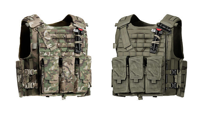 STV VIRTUS TACTICAL VEST Low-poly 3D model