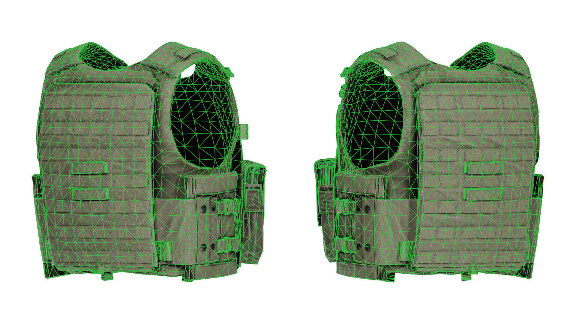 STV VIRTUS TACTICAL VEST Low-poly 3D model_9