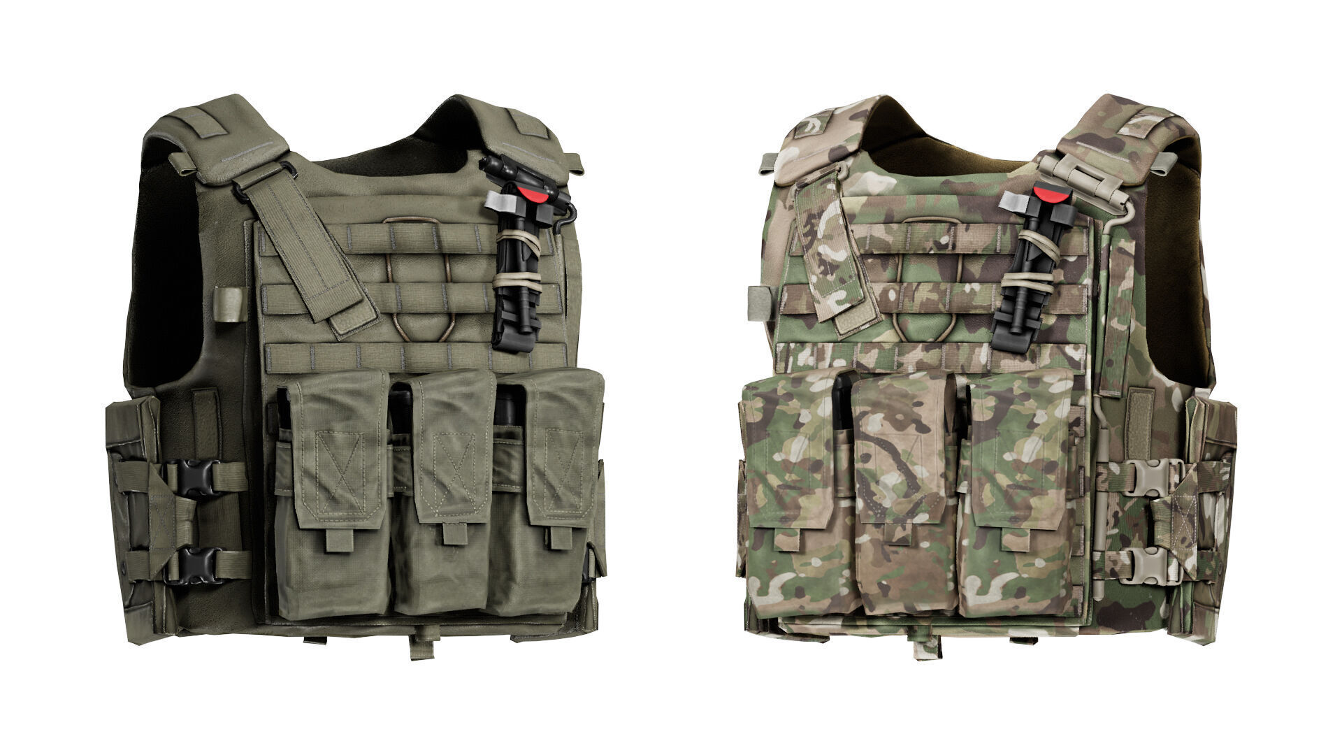 STV VIRTUS TACTICAL VEST Low-poly 3D model_2