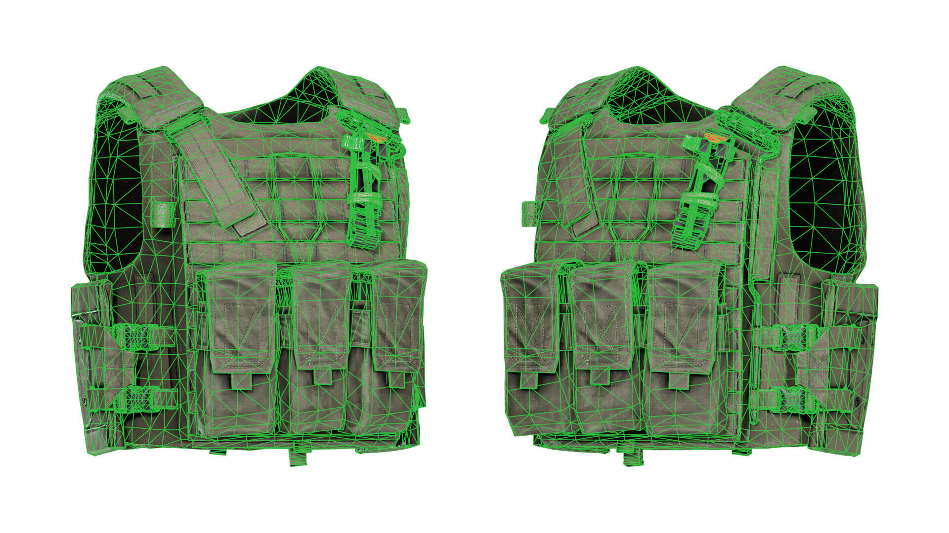 STV VIRTUS TACTICAL VEST Low-poly 3D model_8