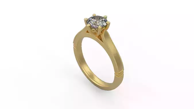 Woman Solitaire Ring 812