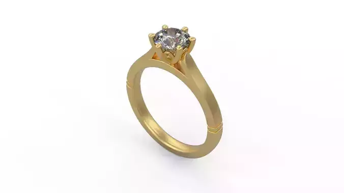 Woman Solitaire Ring 813