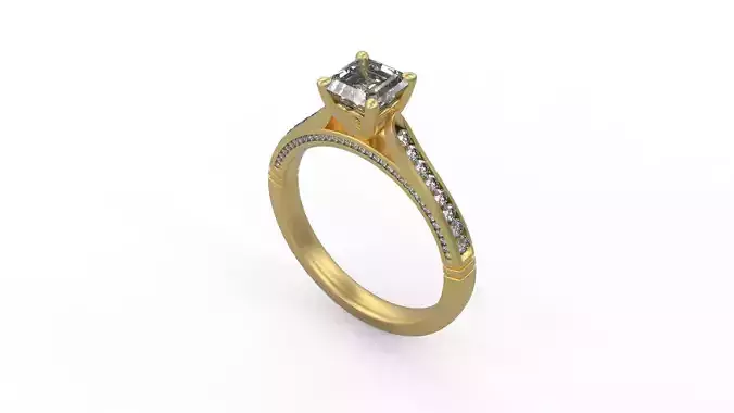 Woman Solitaire Ring 814