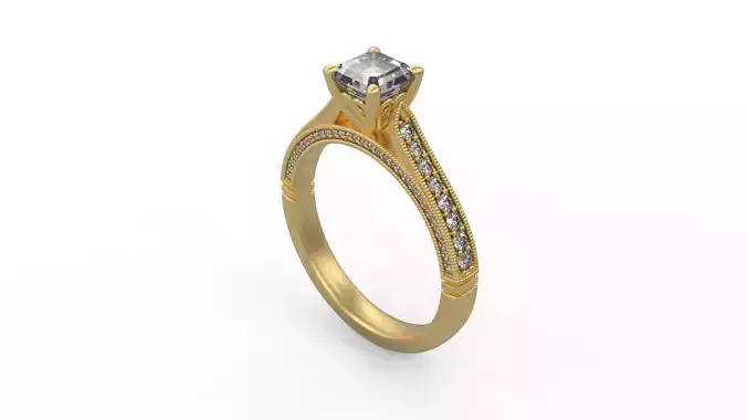 Woman Solitaire Ring 815