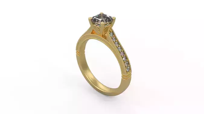 Woman Solitaire Ring 858