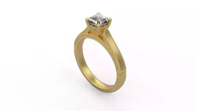 Woman Solitaire Ring 816
