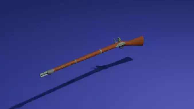 low poly Model 1822 Musket