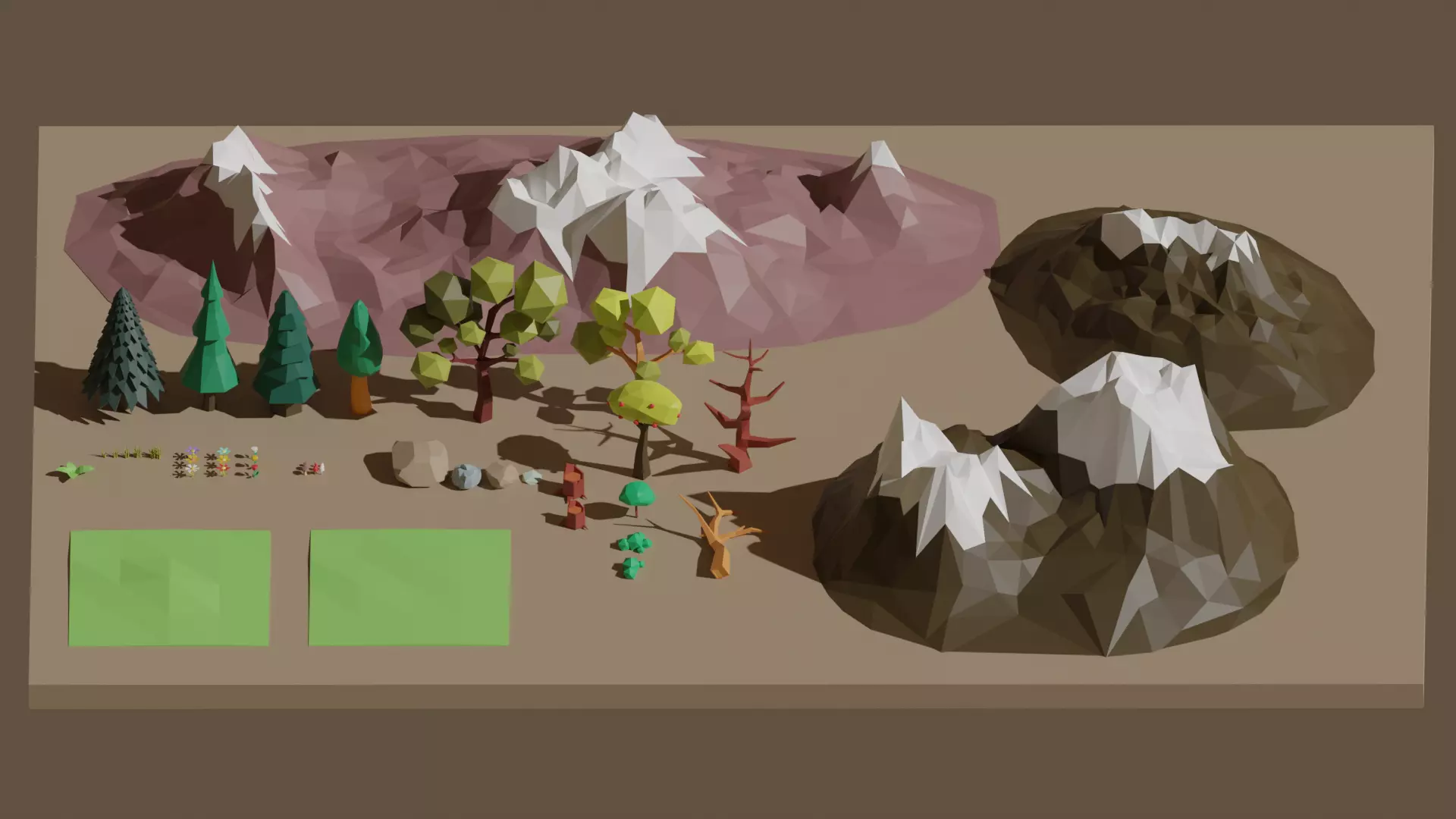 Nature Collection -- game-ready Low-poly 3D model_0