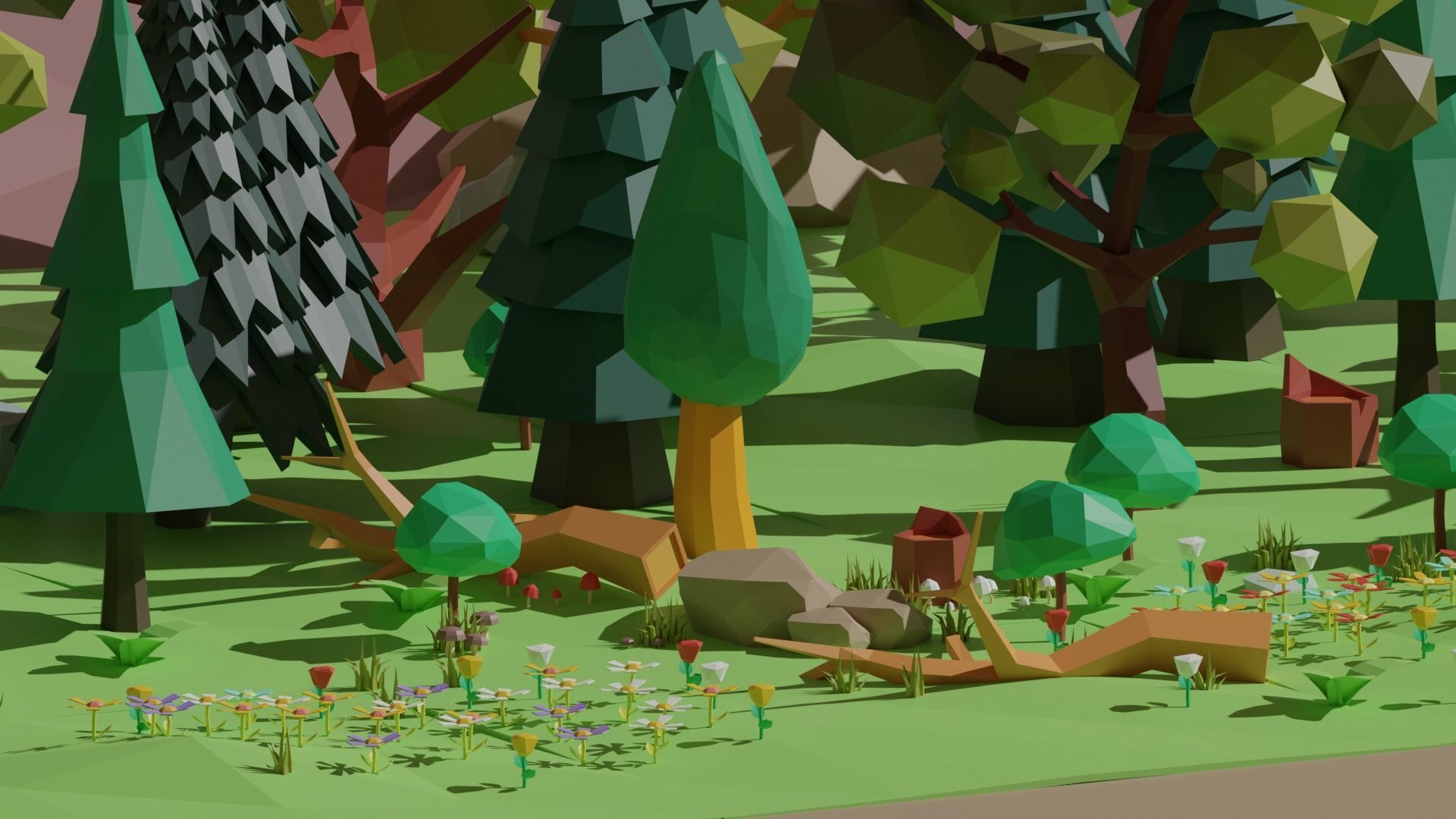Nature Collection -- game-ready Low-poly 3D model_7