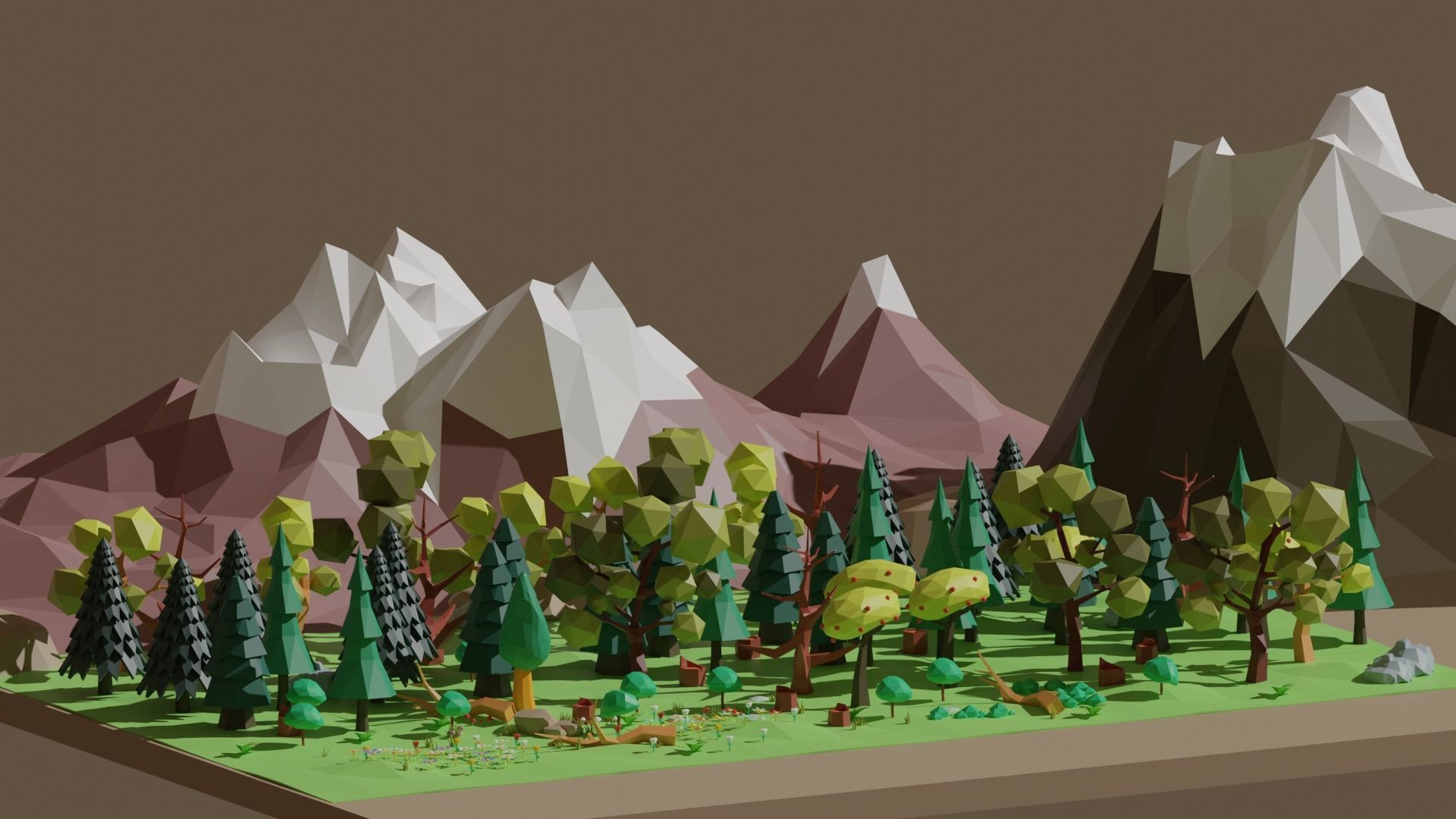 Nature Collection -- game-ready Low-poly 3D model_6