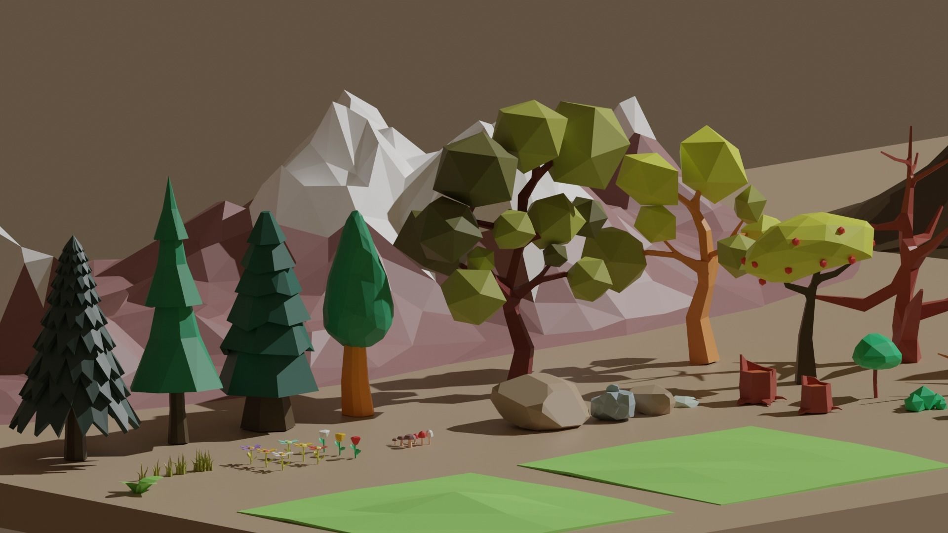 Nature Collection -- game-ready Low-poly 3D model_1