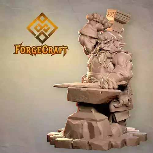 Blacksmith Dwarf from ForgeCraft  3Dprint model