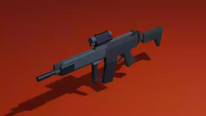 low poly AK-5C Low-poly 3D model